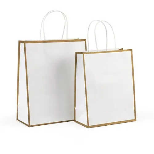 BROWN Large Paper Bags with Twisted Handles -NINA-18x7x18