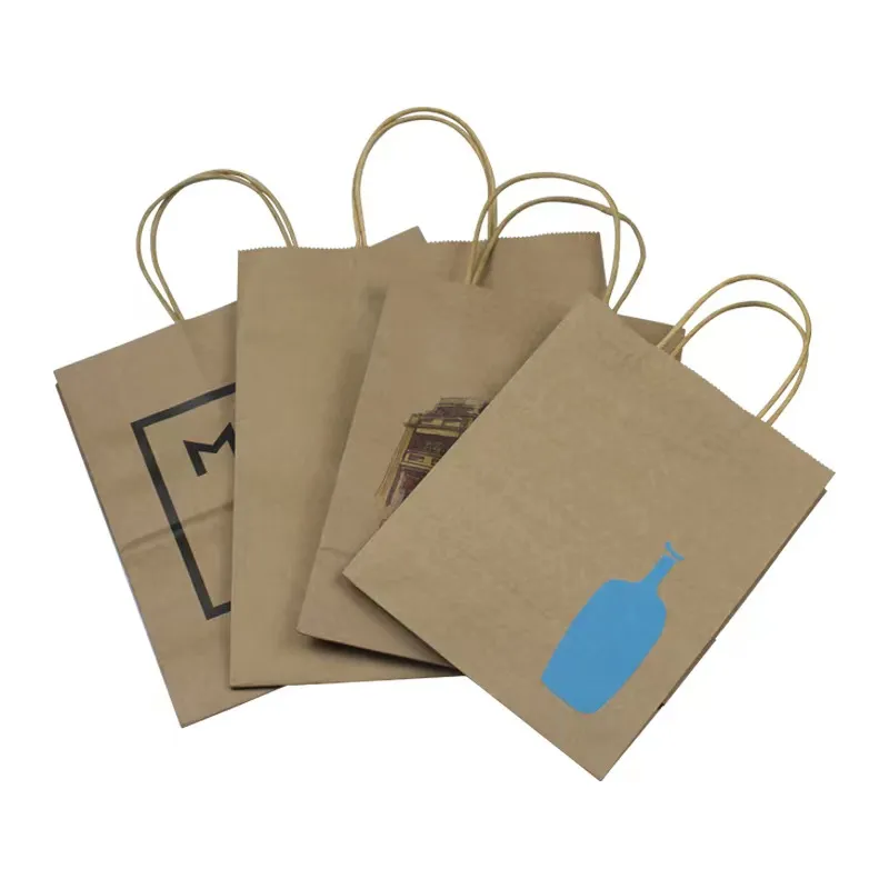 Dongguan Custom Personalized Boutique Carry Food Packing Shopping Gift Packaging Kraft Paper Bag Print With Your Own Logo - Buy High End Brown White Souvenir Gift Bags Custom Logo Paper Bag Manufactures Bags Package Craft Paper Bags Print With Handle