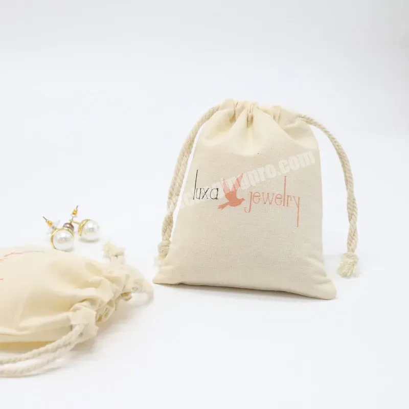 Eco-friendly Customized Size Organic Cotton Draw String Gift Bag Calico Cotton Earrings Jewelry Packaging Pouch - Buy Eco Friendly Cotton Bag,Custom Calico Bags,Draw String Bag For Jewelry.