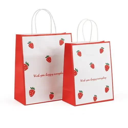 Factory Wholesale Supermarket Fancy Gift Inventory Kraft Paper Packaging Bag With Handle General Business Shopping Take Away Bag - Buy Biodegradable Paper Bags,Delivery Packaging Bags,Coffee Packaging Bags.