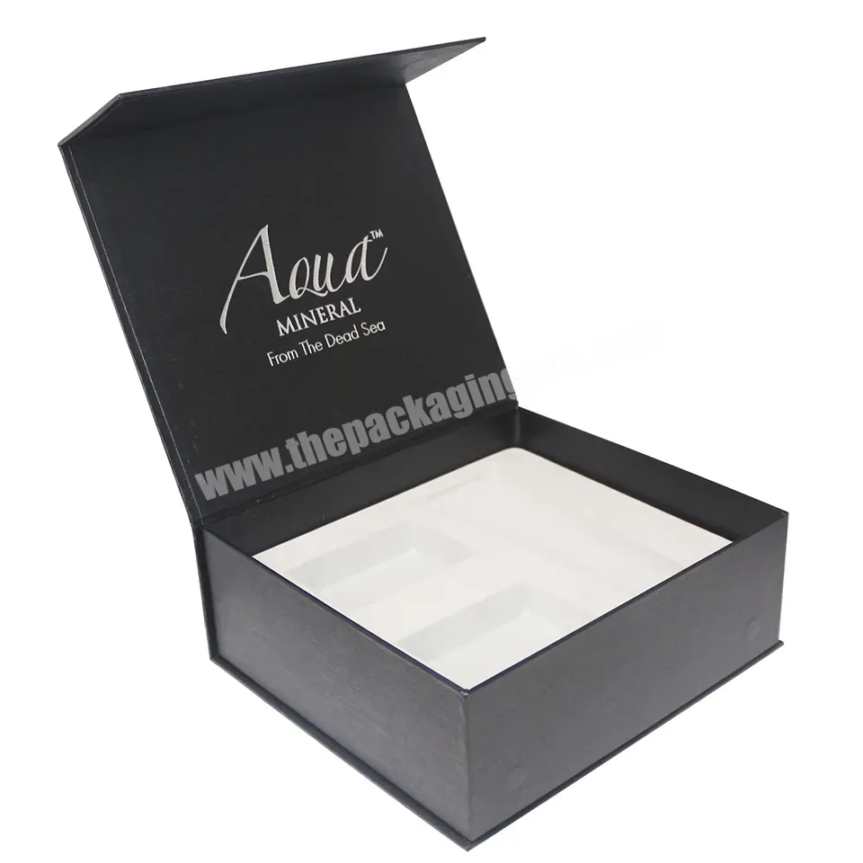 Fashionable Flip Lid Black Gift Box Packaging With Eva Trays Rigid Boxes With Magnetic Lids - Buy Black Gift Box,Paper Gift Packaging Box,Packaging Boxes.