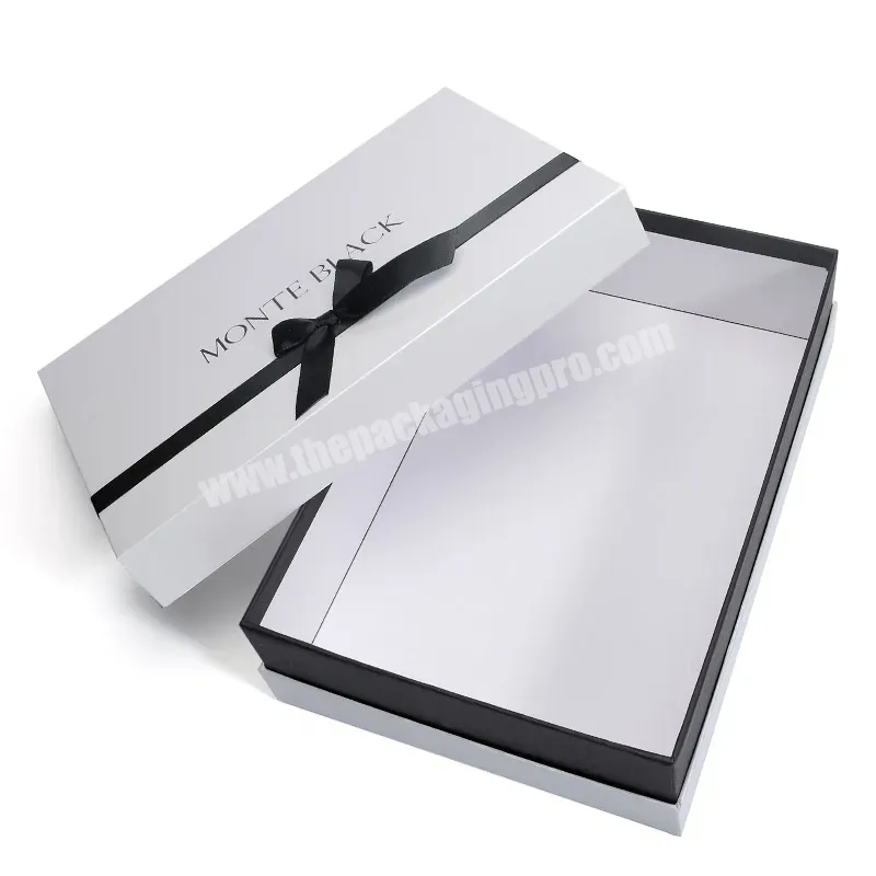High Quality Rigid Cardboard Packaging Gift Boxes Lid Bottom Paper Wedding Dress Gift Box With Ribbon Bow-knot - Buy Packaging Box,Gift Box Packaging,Gift Boxes.
