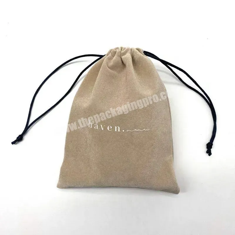 High Quality Velvet Fabric Drawstring Pouch Small Gift Bag With Custom Logo  - Buy Fabric Gift Bag