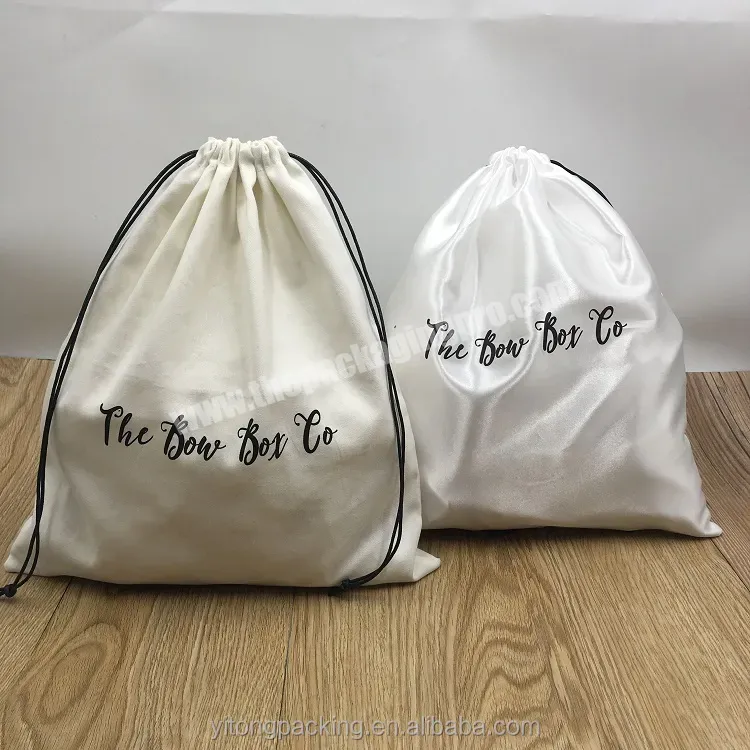 Logo Printed Natural Color Cotton Dust Bag For Handbags
