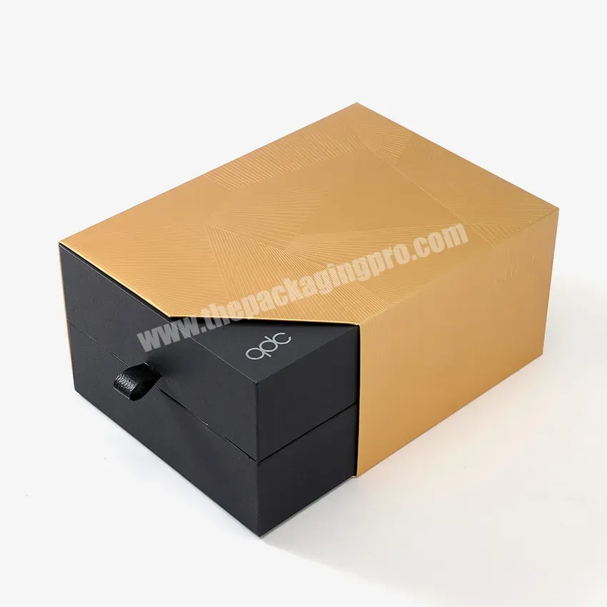 Wholesale Custom Big Luxury Sliding Drawer Box Opening Paper Packaging Black Gift Box With Ribbon Handle - Buy Big Gift Box,Black Gift Box,Packaging Gift Paper Boxes.