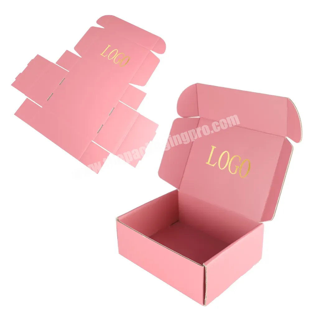 Wholesale Custom Logo Clothing Cosmetic Mailer Corrugated Cardboard Paper Shipping Box For Custom Pink Mailing Box Packaging - Buy Mailing Box Packaging,Shipping Box,Mailing Box.