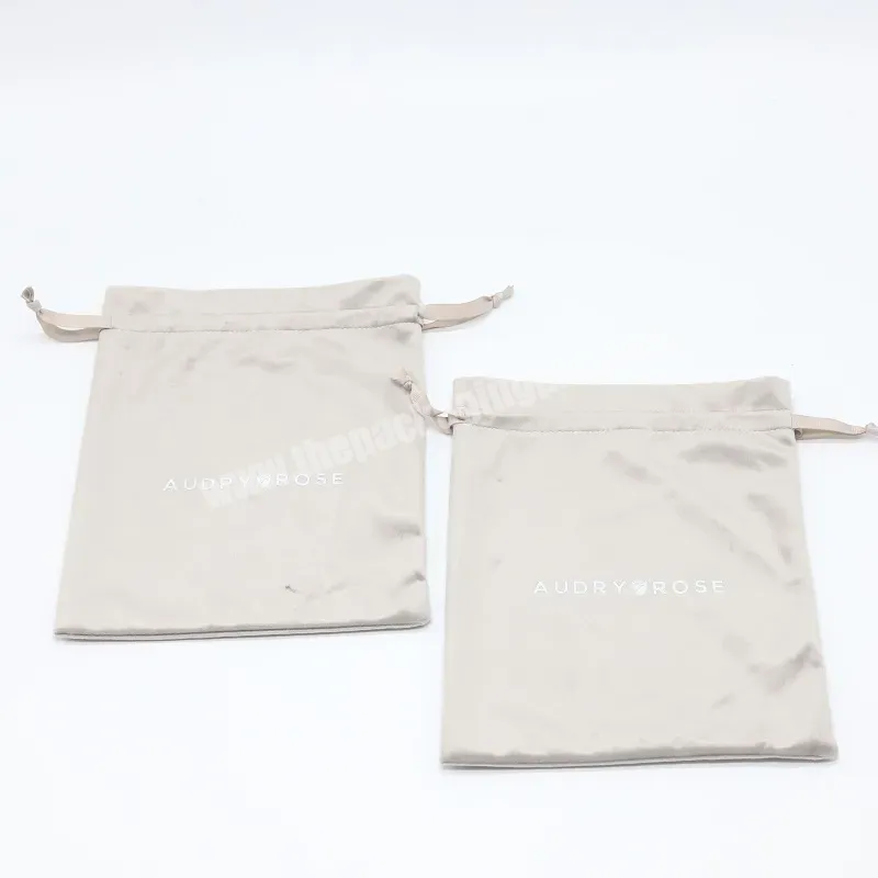 100 Personalized Deboss Logo Print Drawstring Bags Custom Skincare