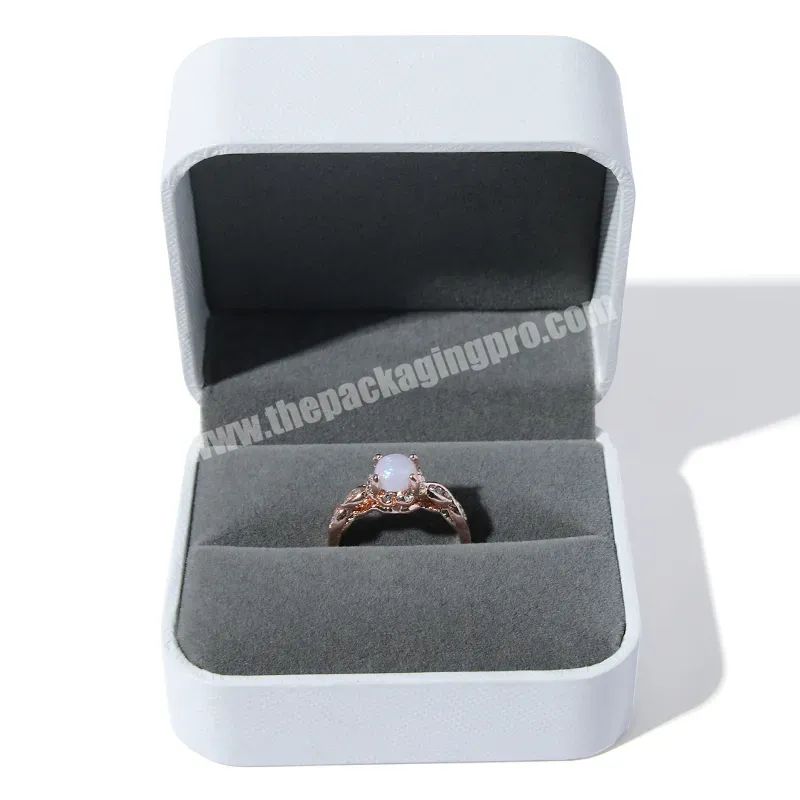 Wholesale Custom Logo White Art Paper Jewellery Packaging Flip Top Ring Jewelry Box - Buy Ring Box,Ring Packaging Box,Custom Jewelry Box.