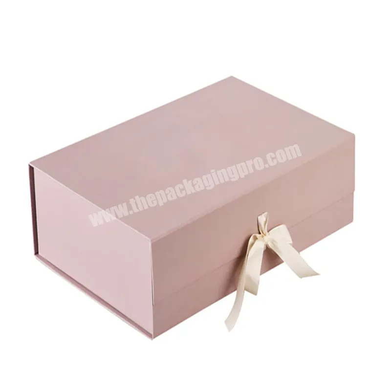 Wholesale High Quality Factory Custom Printing Gift Flip Box Dresses Packaging Magnetic Folding Box With Ribbon - Buy Magnetic Folding Box,Dresses Packaging Box,Small Folding Gift Box.