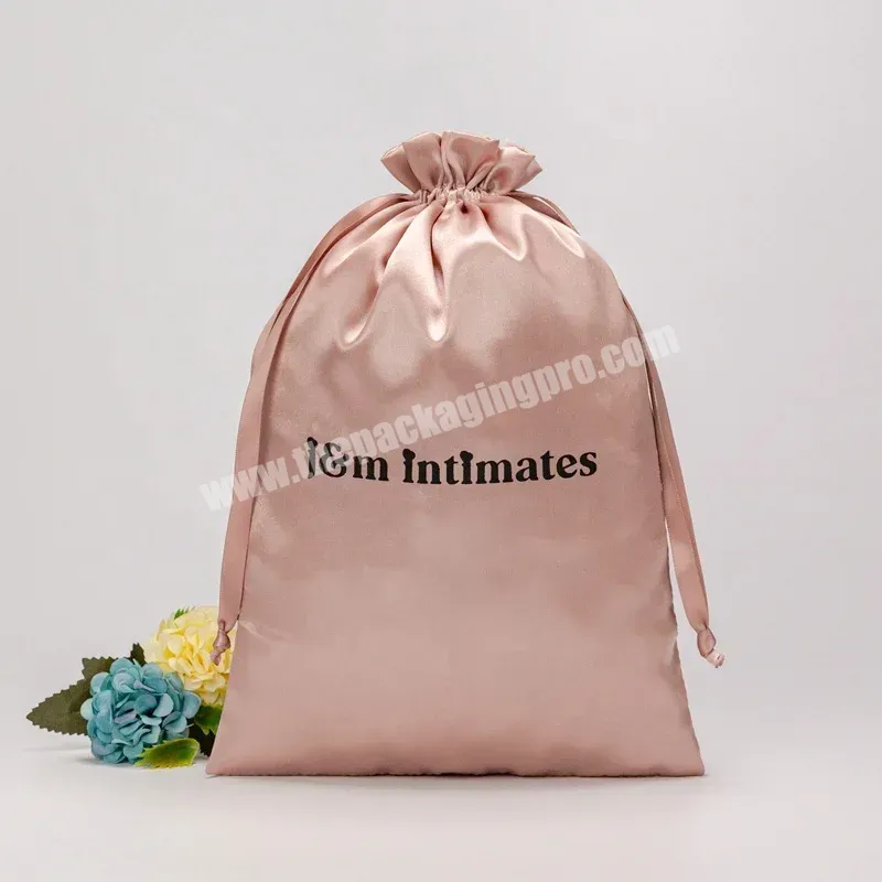 Custom Logo Printed Silk Satin Dust Bags For Cosmetics Luxury Gift Bags With Drawstring - Buy Buy Custom Satin Silk Dust Bag,Silk Satin Dust Bags For Underwear,Drawstring Silk Satin Packaging Bags.