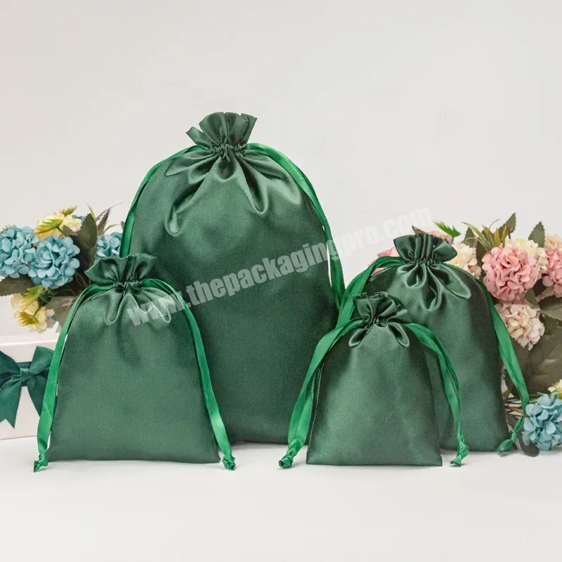 High Quality Silk Drawstring Bags Green Drawstring Gift Satin Silk Bags For Clothes - Buy Silk Bags For Clothes,Satin Silk Bags,Silk Drawstring Bags.