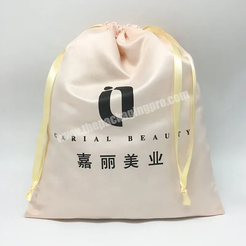 Wholesale High Quality Personalized Wig Dustproof Bag Cosmetic Satin Drawstring Pouch For Jewelry With Logo - Buy Custom Drawstring Bag,Satin Drawstring Bag,Satin Wig Dustproof Bag.