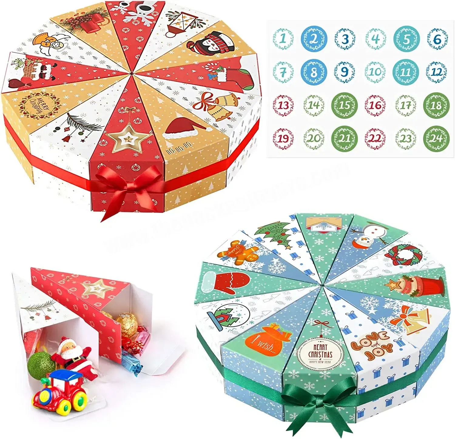 24 Days Paper Countdown Family Christmas Chocolate Candy Advent Calendar Gift Boxes Children Kids Toy Advent Calendar Gift Box - Buy Children Toy Advent Calendar Gift Box,Family Christmas Advent Calendar Box,Chocolate Advent Calendar Box.