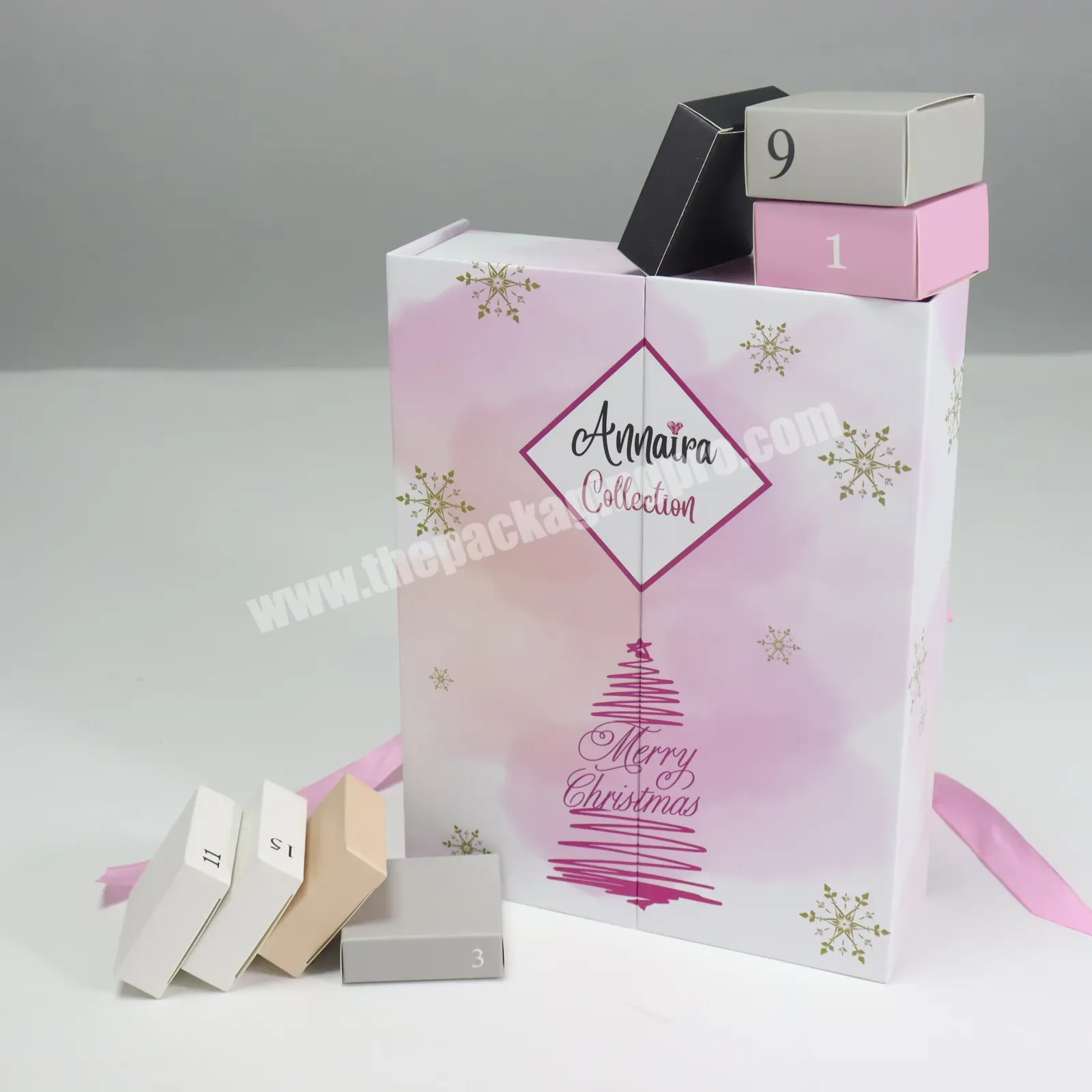 Exquisite Small Jewelry Box Ring Organizer Christmas Gift Box Advent Calendar Chocolate Box With Ribbon - Buy Christmas Gift Box Advent Calendar Chocolate Box,Advent Calendar Cardboard Box,Advent Calendar Box.