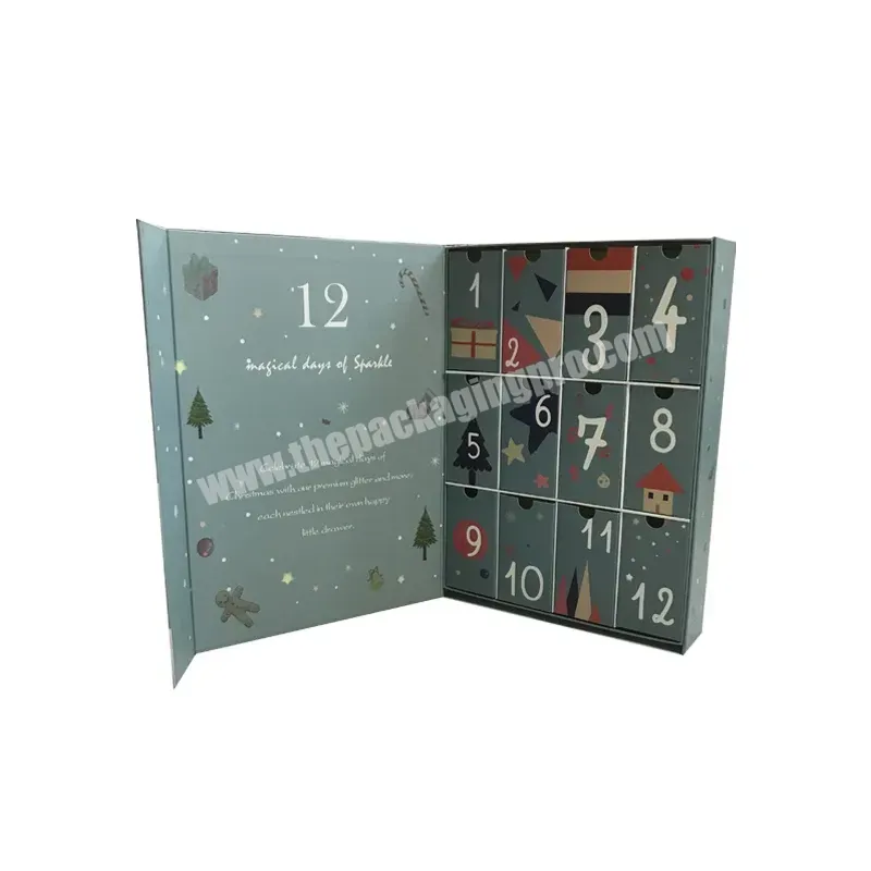 High Quality Factory 12 Days Double Door Cardboard Paper Gift Box Advent Calendar Box - Buy Paper Advent Calendar Gift Box,Christmas Advent Calendar Box,Christmas Advent Calendar Packaging Box.