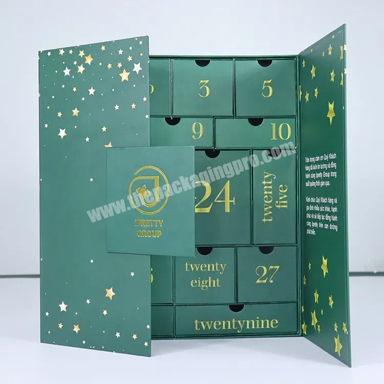 Luxury Glitter Advent Calendar Cardboard Box For Beautiful Cosmetic Gift Boxes - Buy Advent Calendar Cardboard Box,Gift Box Advent Calendar,Beautiful Cosmetic Gift Boxes.