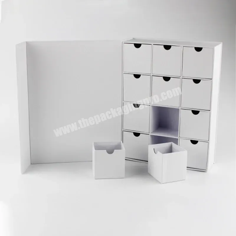 Simple 12-day Custom Calendar Packaging Box For Skincare Box Packing - Buy Advent Calendar Cardboard Box,Custom Advent Calendar Box,12 Day Advent Calendar Box.