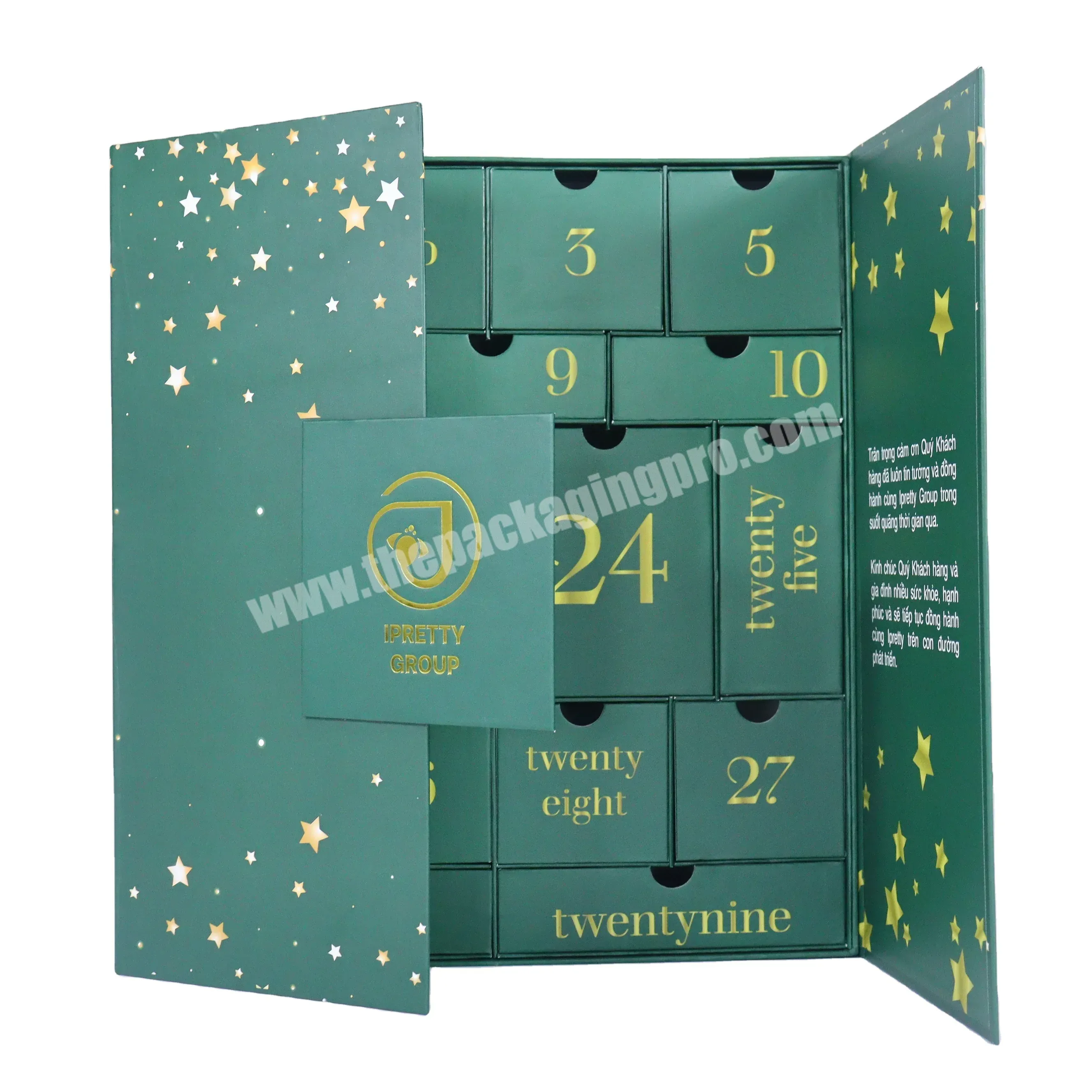 Wholesale Custom Luxury Advent Calendar Packaging Box Christmas Advent Calendar Box With 12/24/25 Drawer - Buy Christmas Advent Calendar Box With 12/24/25 Drawers,Advent Calendar Cardboard Box,Advent Calendar Packaging Box.