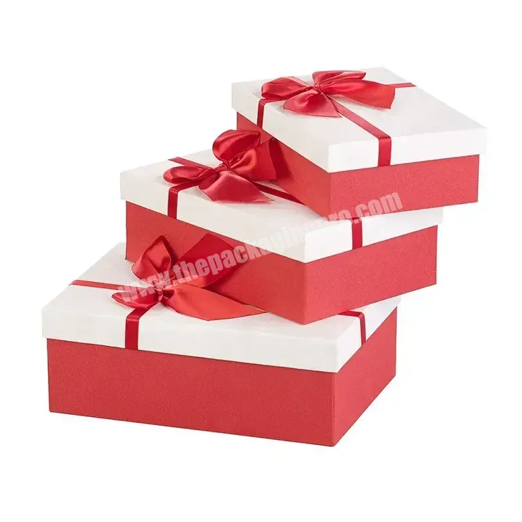 Bow Tie Rosette Gift Paper Packaging 2pcs Top And Bottom Rigid Cardboard Box Gift Packing - Buy Bow Tie Paper Box,Top And Bottom Paper Box,Rigid Gift Box.