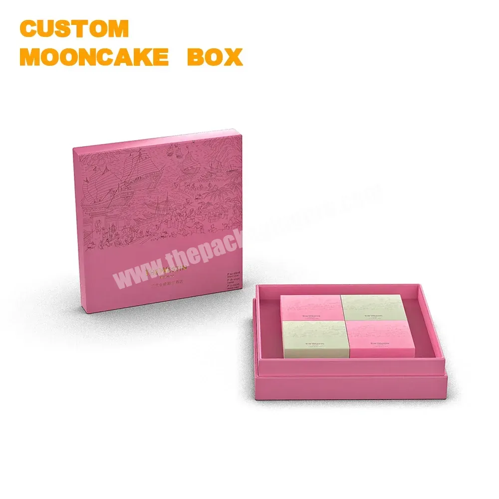 China Wholesale Carton Luxury Gift Food Packing Boxes Carton Rigid Pink Mooncake Packaging Box Promotional Gifts - Buy Pizza Dough Proofing Box,Box Gift Set Packaging With Insert Custom Logo,The Industry Competitive Price Custom Gift Box.