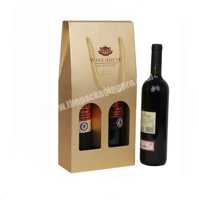 Custom Clear Window Corrugated 1.5l Wine Rigid Box With Logo Stand Up Bottle Two Bottle Wine Boxes - Buy Two Bottle Wine Boxes,1.5l Wine Rigid Box Stand Up Bottle,Wine Bottle Shipping Packaging Carton Box.