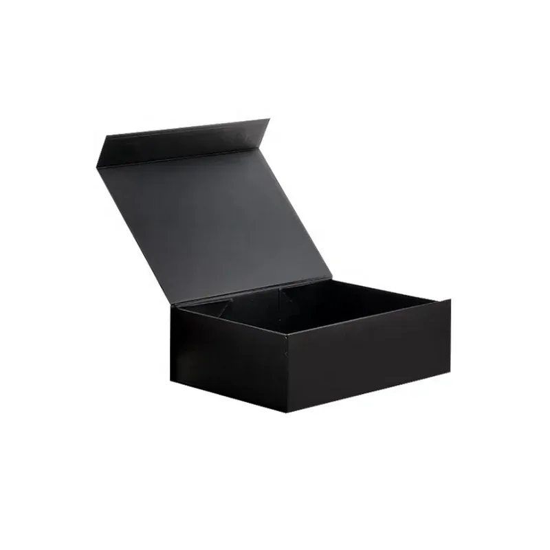 Custom Logo Recycled Cardboard Packaging Black Magnetic Rigid Closure Folding Gift Box For Clothes Clamshell Paper Packaging Box - Buy Clothes Clamshell Paper Packaging Box,Magnetic Rigid Closure Folding Gift Box,Custom Gift Boxes For Clothing.