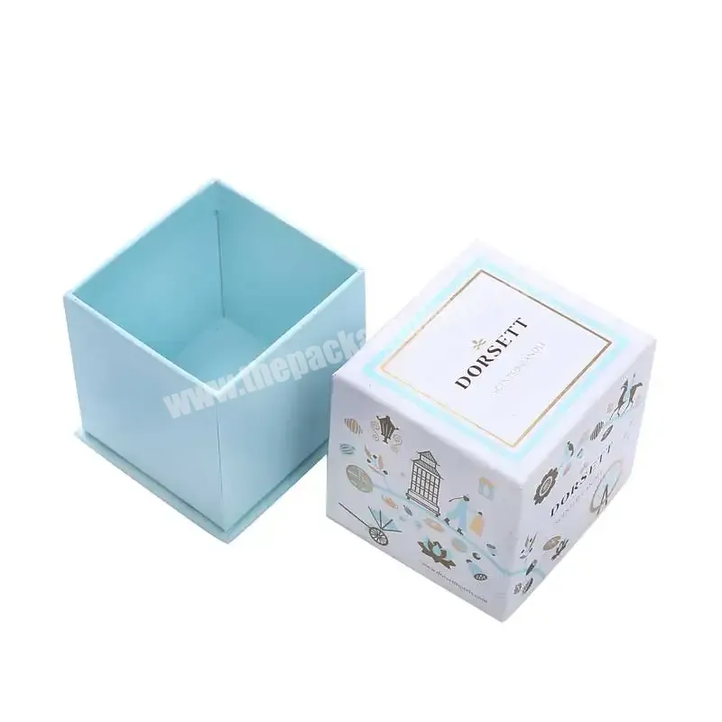 Custom Printed Logo Luxury Candle Packaging Lid And Base Rigid Gift Box Square Candle Jar Packaging Box - Buy Gift Packaging Boxes,Lid And Base Rigid Box For Candle,Paper Box For Candle Package.