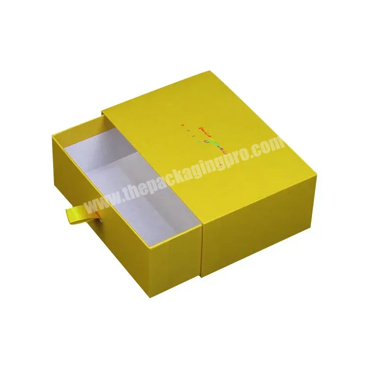 Free Design Custom Gift Rigid Packaging Sliding Out Drawers Box Small Drawer Box For Jewelry Gift - Buy Yellow Small Drawer Box For Jewelry Gift,Drawer Lash Box,Drawer Box Packaging.