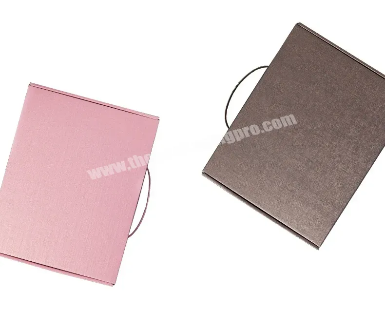 High Quality Custom Logo Rigid Corrugated Clothing Cardboard Boxes Packaging Boxes With Handles - Buy Corrugated Packaging Boxes With Handles,Package Box With Handle,Clothing Box Packaging With Handle.
