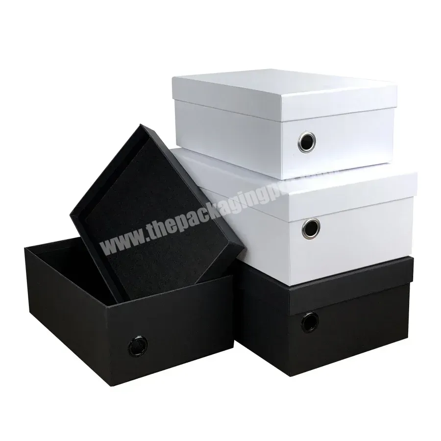 High Quality Luxury White Rigid Cardboard Shoe Gift Paper Box Storage Package Shipping Shoe Boxes Packaging - Buy Paper Shoe Box,Rigid Paper Shoe Boxes,White Paper Shoe Box.