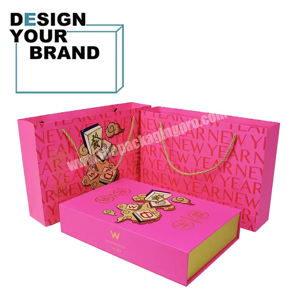 High Quality Wholesale Custom Stylish Fashionable Recycled Rigid Boxes With Magnet And Packaging Bag For Rice Cakes Packaging - Buy Rice Cakes Packaging Boxes,Pastry Packaging Box,Paper Packaging Box For Pastry.