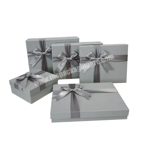 Luxury Gift Packaging Ribbon Wedding For Guest Rigid Lid Gift Box - Buy Wedding For Guest Gift Box,Luxury Gift Box,Ribbon Gift Box.