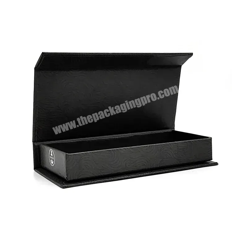 Wholesale Custom Luxury Black Magnetic Rigid Cardboard Paper Box Packaging With Logo Printed - Buy Magnetic Black Box,Black Box Packaging,Black Gift Box With Logo.