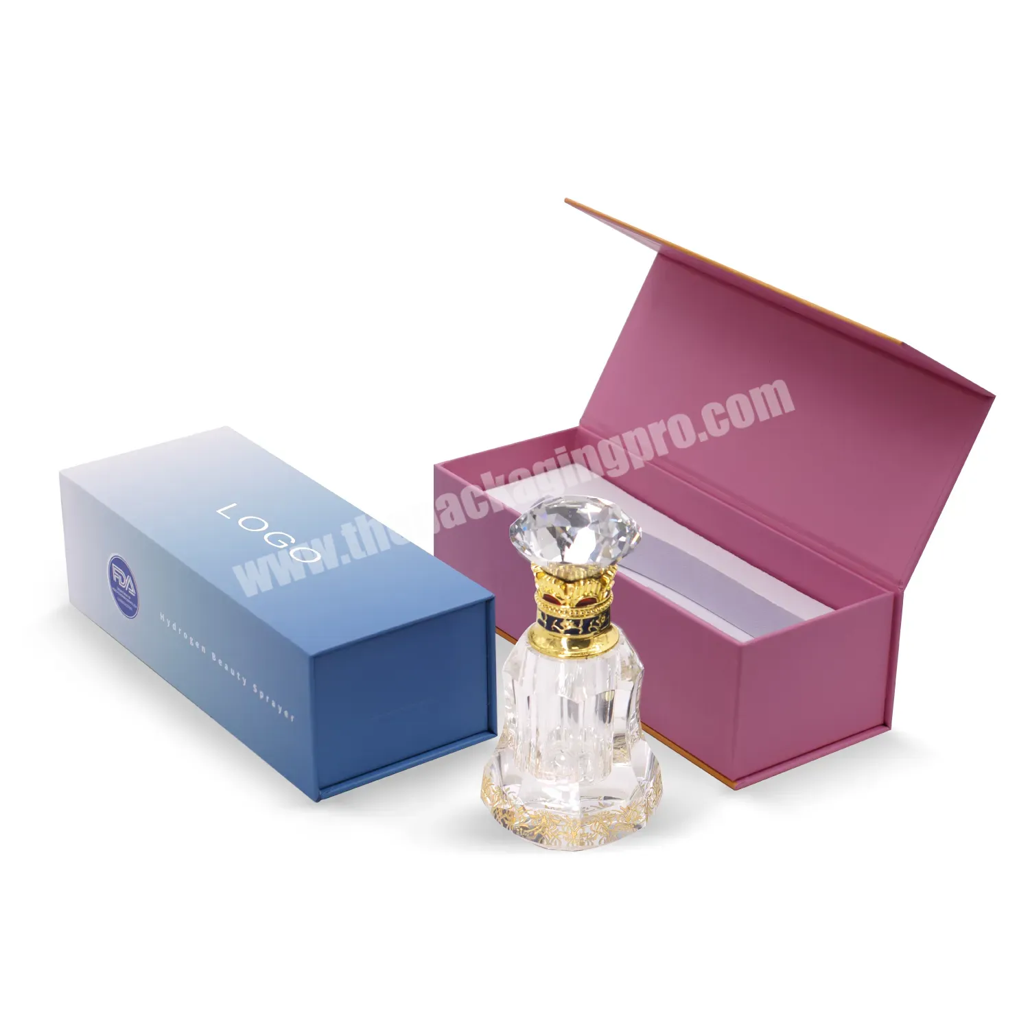 Custom Luxury Blue Pink Candle Face Cream Ornaments Atomizer Rigid Cardboard Magnetic Paper Packaging Gift Perfume Set Box - Buy Empty Cardboard Box,Luxury Gift Box,Box Magnetic Packaging.