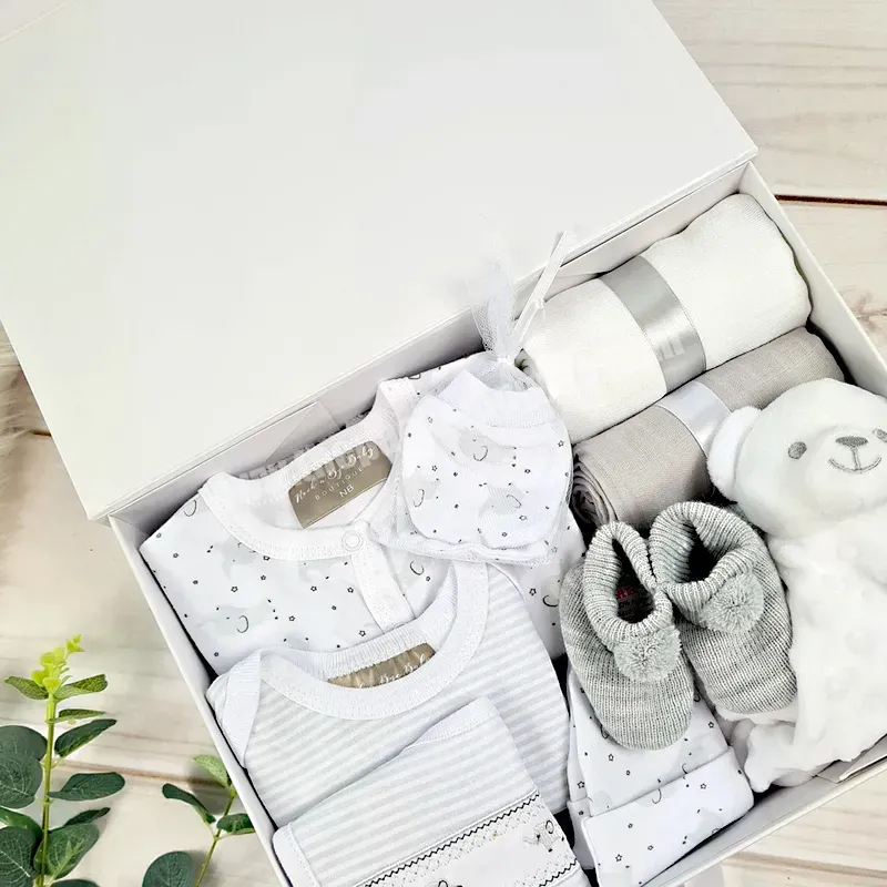 Hot Sale Luxury Baby Socks Packaging Customized Baby Clothing Set Box Magnetic Foldable Box With Ribbon - Buy Luxury Packing Box With Ribbon Bow Closure,Hot Sale Luxury Baby Socks Packaging Customized Baby Clothing Set Box Magnetic Foldable Box With