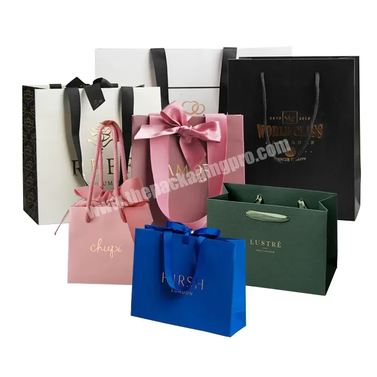 Luxury High Quality Paper Bag With Custom Logo Personalized Fashion Clothing Bag Paper Handbag For Shopping Cosmetic Bag - Buy Paper Bags With Logo,Shopping Gift Bag,Personalized Cosmetic Bag.