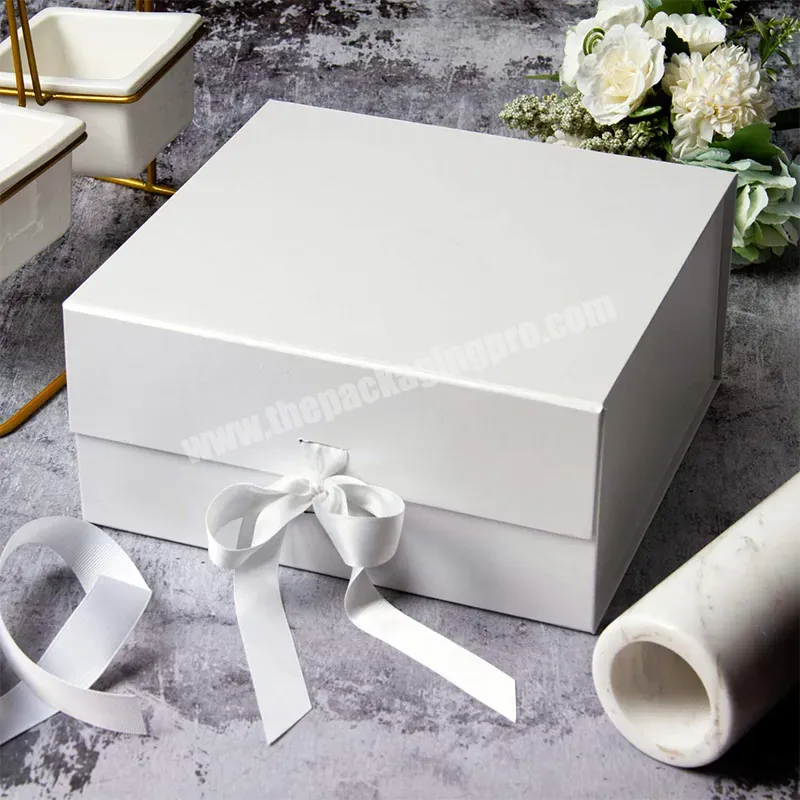 Luxury White Gift Paper Box Elegant Foldable Cardboard Hat Box Packaging Baby Memory Keepsake Gift Boxes - Buy Foldable Cardboard Hat Box Packaging,Baby Memory Keepsake Gift Boxes,Custom Packaging Magnetic Paper Gift Box With Ribbon Bow Closure.