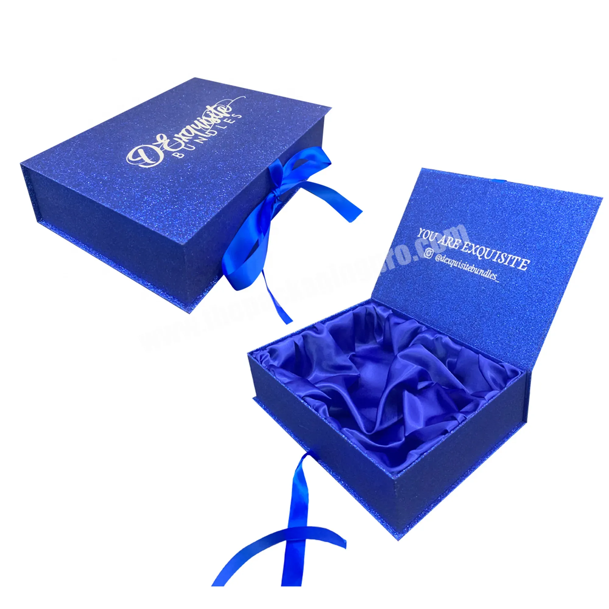 Luxury Wig Boxes Custom Logo Packaging Rigid Paperboard Satin Lined Gift Boxes For Hair Weave Extensions Box Packaging - Buy Hair Extensions Box Packaging,Custom Hair Packaging Boxes,Wig Boxes Custom Logo Packaging.