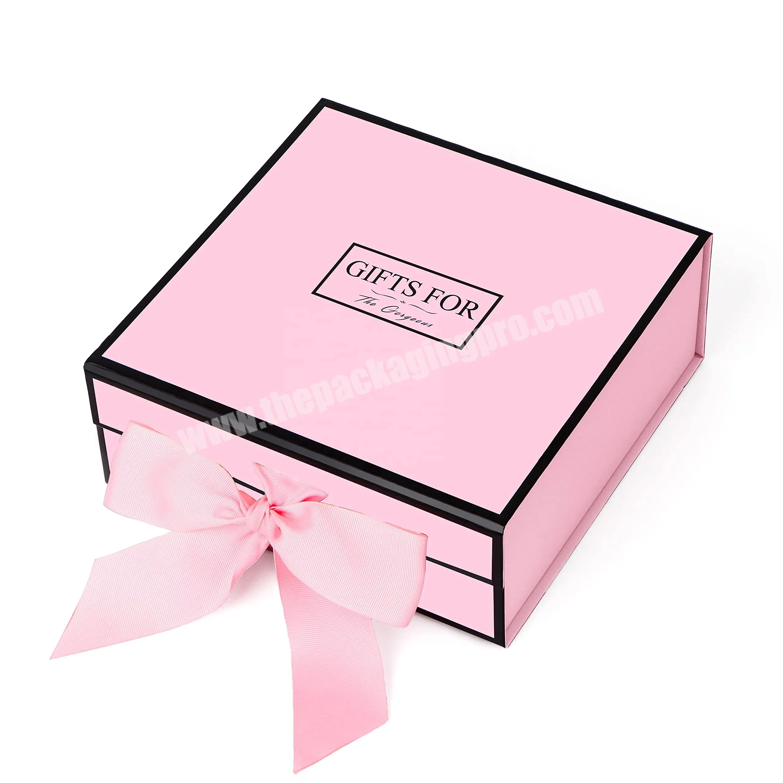2 Colors Satin Ribbon Bridesmaids Wedding Gifts Sets Packaging For Guests Box - Buy Bridesmaids Gift Sets Box,Wedding Gifts For Guests Box,Wedding Box Gift.