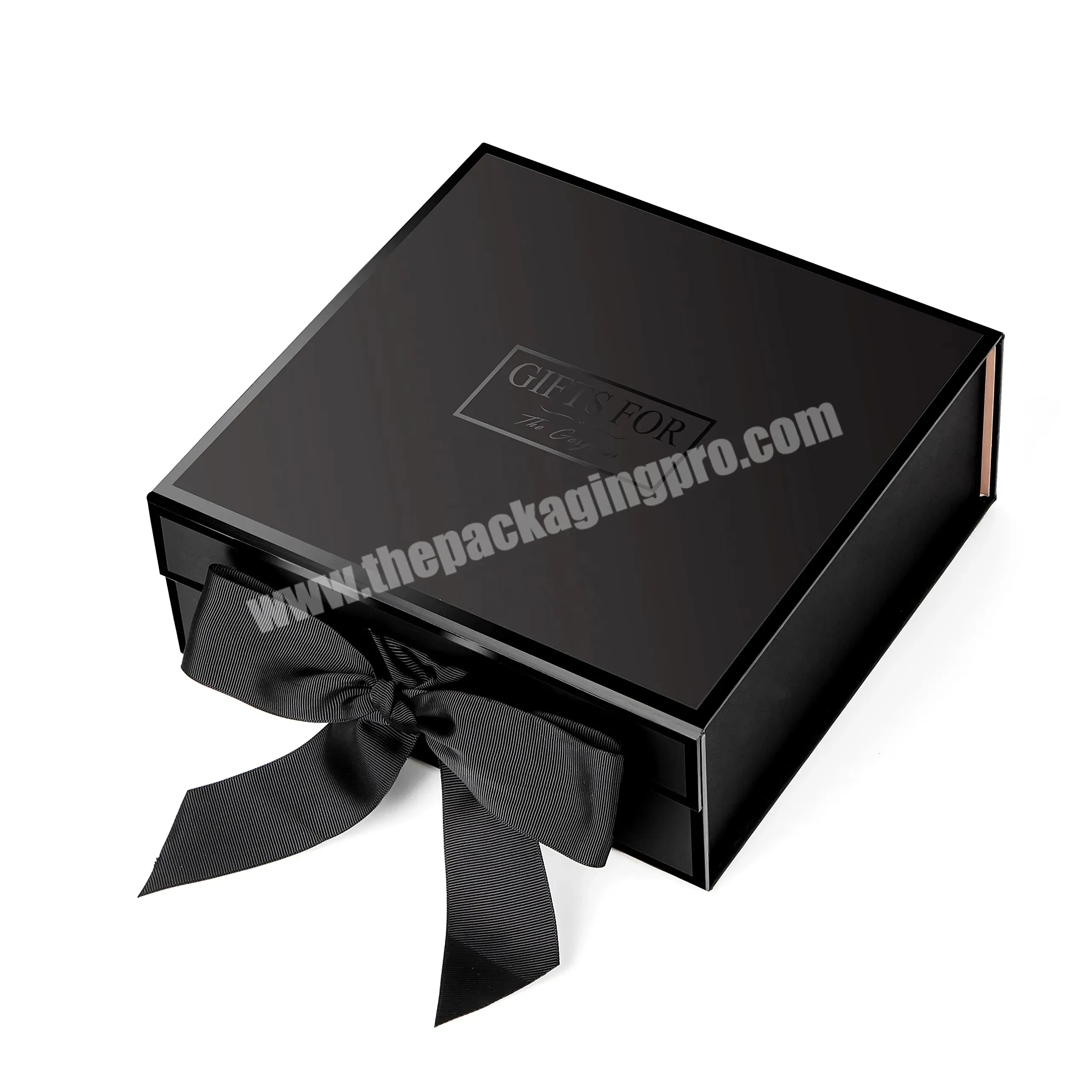 2 Colors Satin Ribbon Cardboard Bridesmaid Gift Box Packaging For Guest - Buy Wedding Gift Box For Guest,Gift Box Wedding,Bridesmaid Gift Box.