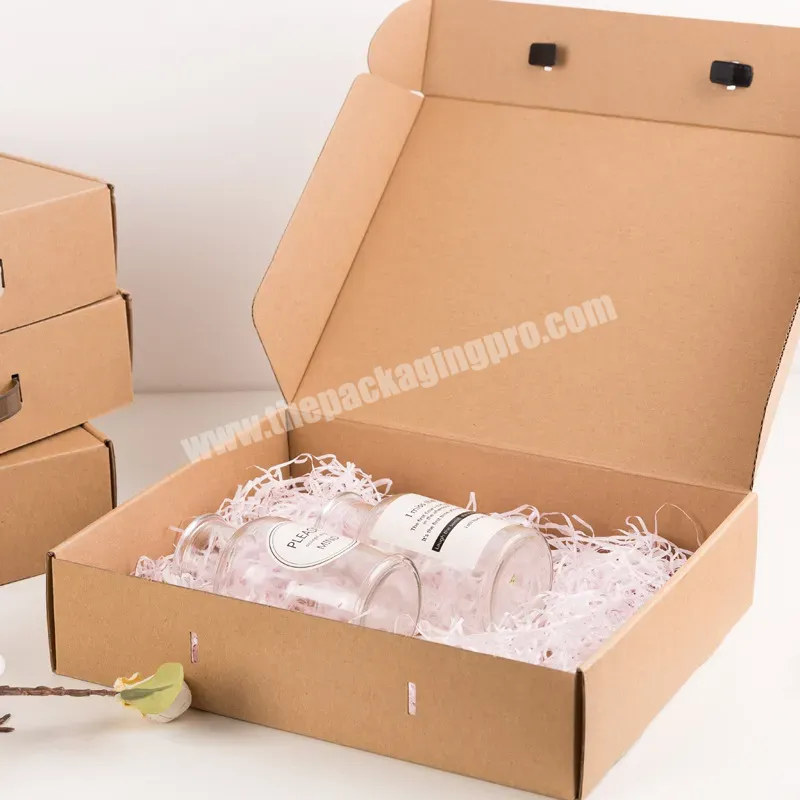 Corrugated Shipping Shoes Cardboard Mailer Packaging Custom Logo Clothing Packaging Delivery Boxes With Handle - Buy Recycled Cosmetic Clothing Packaging Delivery Box,Corrugated Shipping Boxes Mailer Box With Logo,Custom Printed Personalised Ecommerc