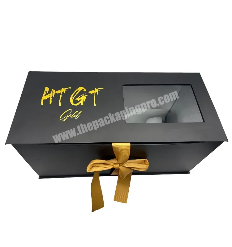 Custom Black Wig Hair Bundles Packaging Boxes Extension Bags With Satin Human Weave Hair Gift Storage Box With Ribbon Closure - Buy Hair Extension Packaging,Hair Bundles Packaging Extension,Weave Hair Accessories Packaging With Closure.