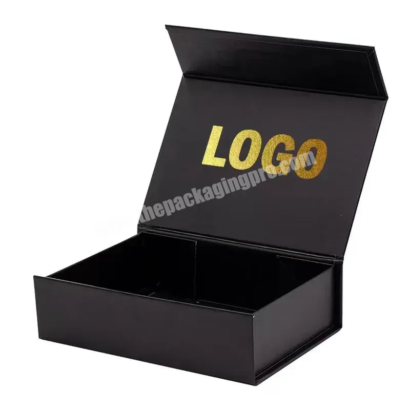 Custom Logo Packaging Closure Gift Boxes Matt Black Luxury Packing Cardboard Magnetic Gift Box Rigid Boxes Paperboard Recyclable - Buy Foldable Folding Paper Cardboard Box,Packaging Box,Custom Paper Gift Box.