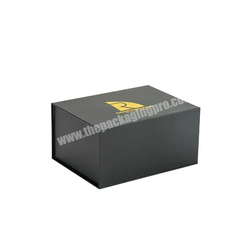 Custom Luxury Black Paper Packaging Shoe Gift Box Magnetic Packaging Box - Buy Black Gift Paper Box,Hot Stamping Packaging Box,Custom Magnetic Box Packaging.