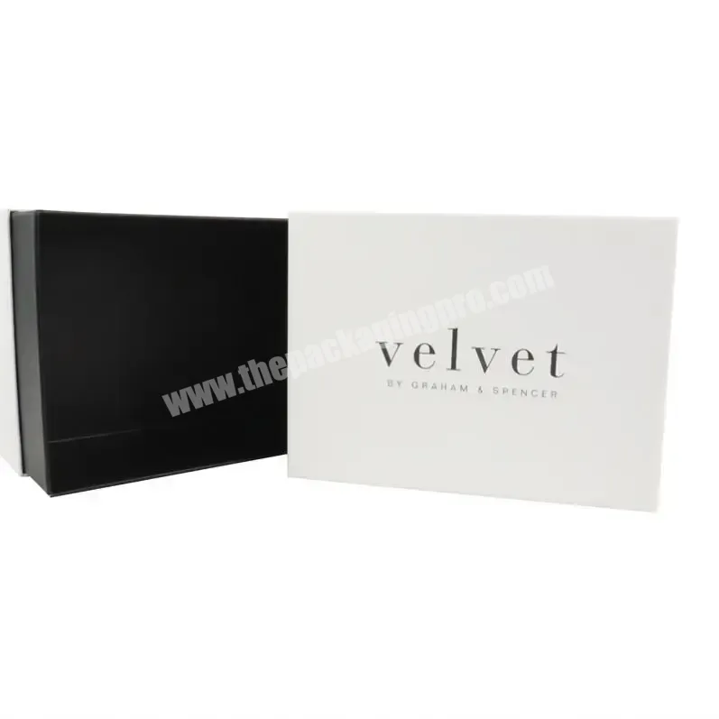 Custom Print Logo Magnet Lid Flat Foldable Paper Cardboard Packaging Box Black Collapsible Folding Magnetic Gift Box With Ribbon - Buy Magnetic Gift Box,Gift Box With Magnetic Lid,Black Magnetic Gift Box.