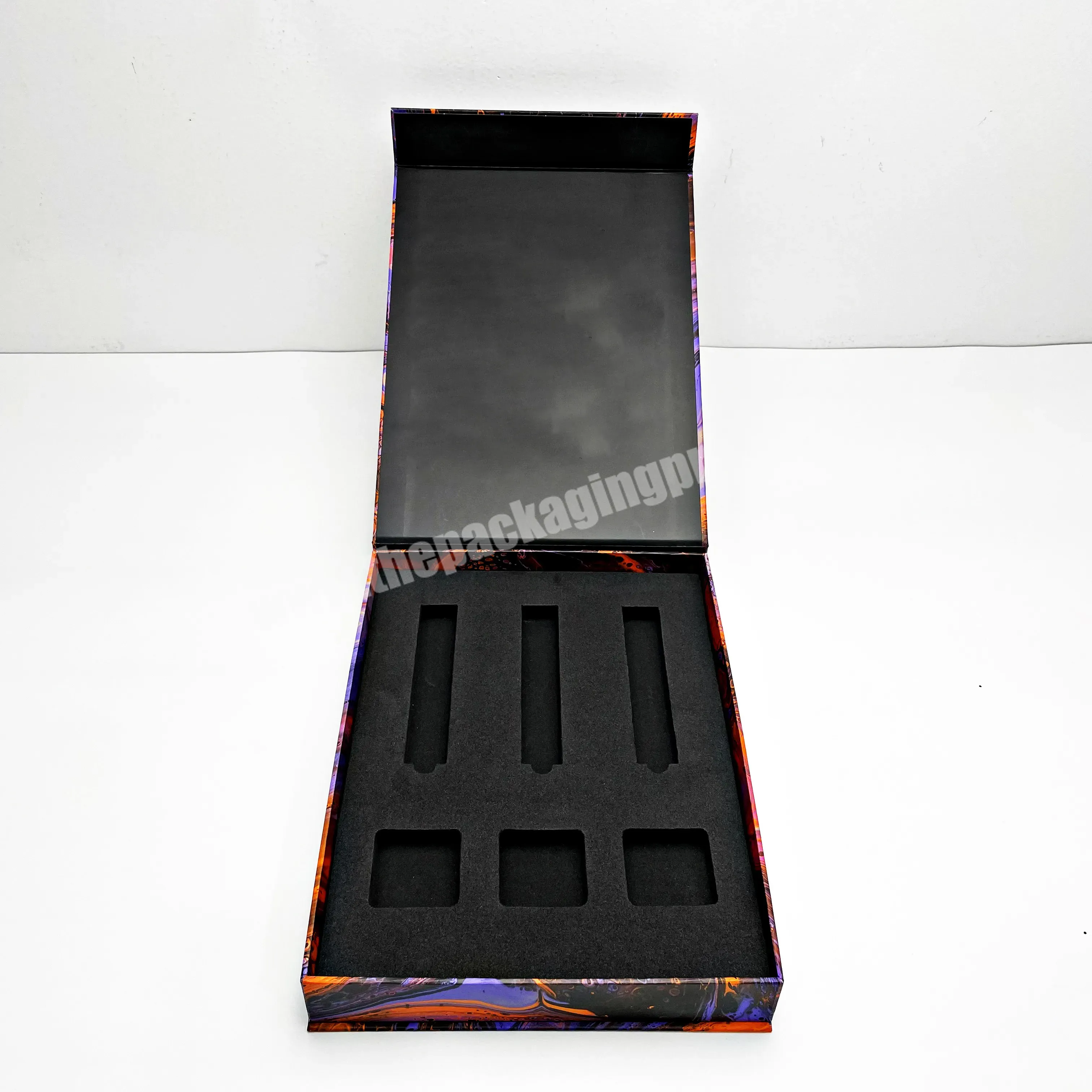 Custom Printing Matte Black Paper Magnetic Box Essential Oil Bottle Set Packaging Foam Insert With Magnetic Lid - Buy Gift Box With Magnetic Lid,Custom Magnetic Box,Custom Magnetic Box Packaging.