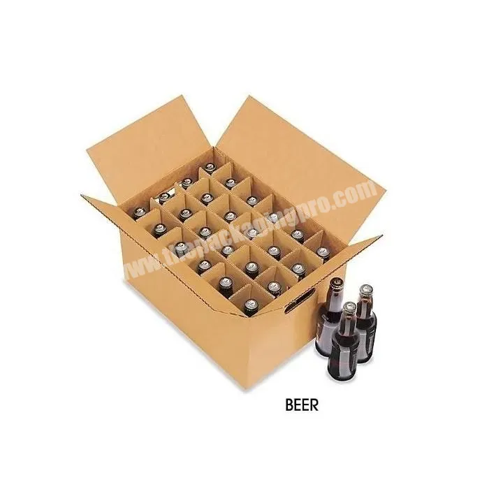 Custom Printing Wine Bottle Insert Paper Mailing Box Single Wall Corrugated Paper Moving Carton Box For Wine Beer Cans Bottles - Buy Corrugated Paper Carton Box For Bottles,Single Wall Corrugated Cardboard Boxes,Corrugated Paper Box Shipping.