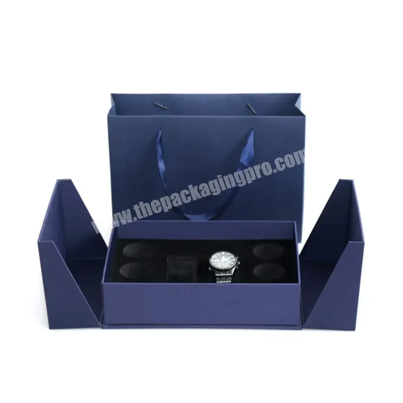 Customizable Logo Luxury Creative Paper Box Open Door Box Luxurious Double Door Watch Gift Paper Pox - Buy Gift Box,Paper Box,Watch Box.