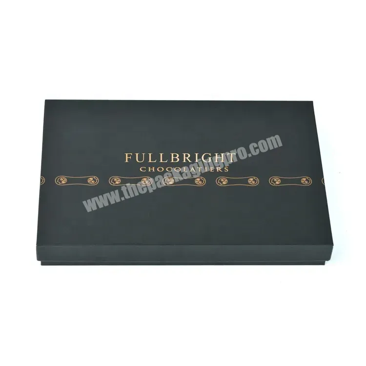 Customized Luxury Gold Foil Stamping Logo Rigid Cardboard Box For Chocolate Packaging - Buy Good Quality Small Elegant Lift-off Lid Shoulder Neck Gift Paper Box,Best Seller Customized Logo Lid And Base Paper Box With Insert,Factory Directly Supplier
