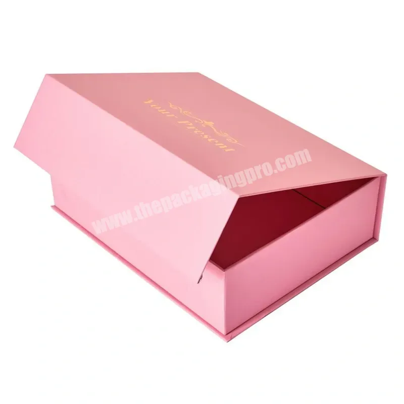 Customized Paper Cardboard Gift Box Packaging Garment Apparel Clothing Packaging Foldable Boxes Magnetic Foldable Folding Accept - Buy Luxury Custom Heaven And Earth Cover Wholesale Black Bow Gift Box Holiday Wedding Gift Box High-end Packaging Box,L